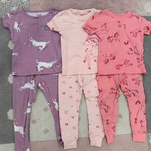 Carter's Unicorn Pajama Sets - Bundle of 3